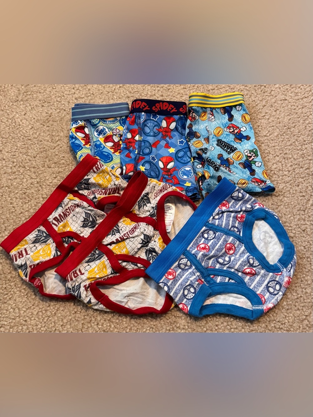 Kids' Assorted Superhero & Character Briefs - Size 4T